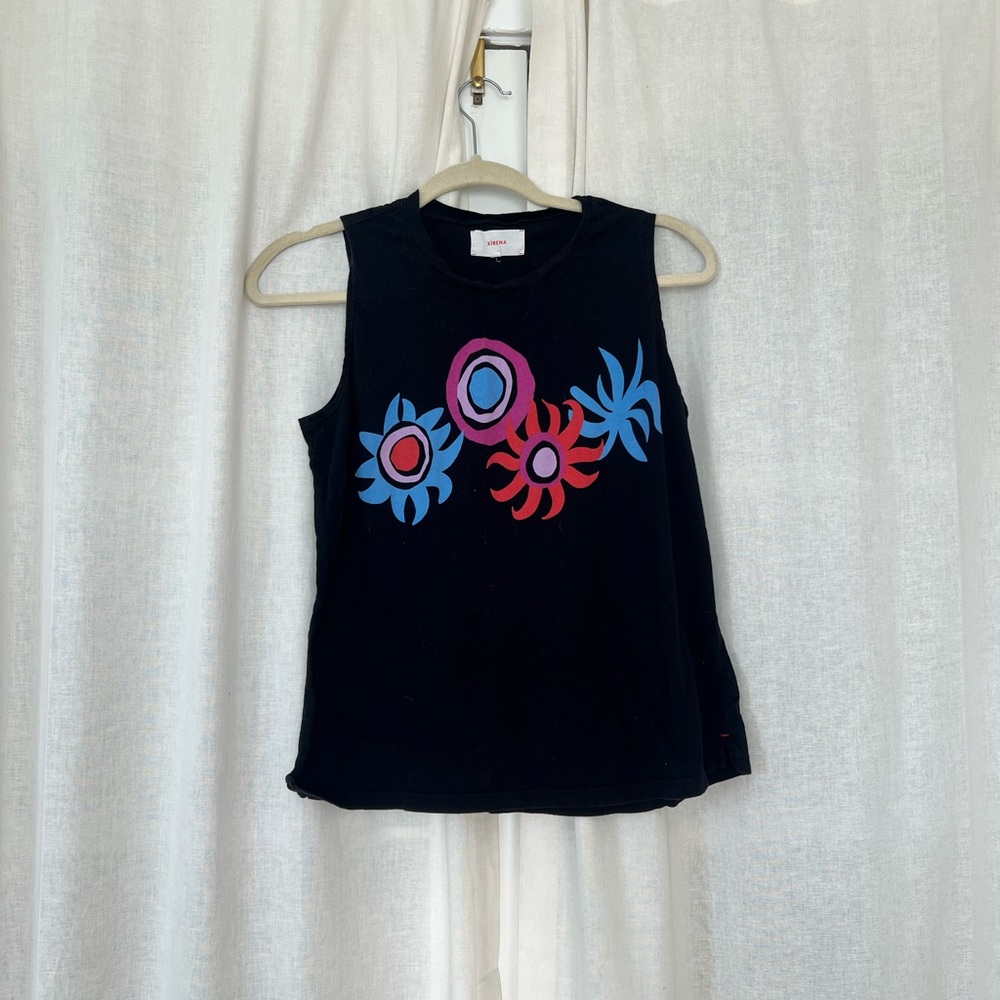 Xirena black cotton tank muscle shirt. Sz XS